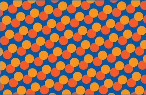 Vibrant repeating pattern of overlapping circles background, creating a ret.. イラスト素材