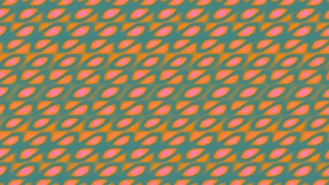 Vibrant retro abstract seamless pattern background with coral orange ovals .. Stock Footage 340377985