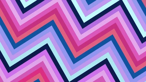 Vibrant Retro Chevron Geometric Pattern Loop Stock Footage 337516149