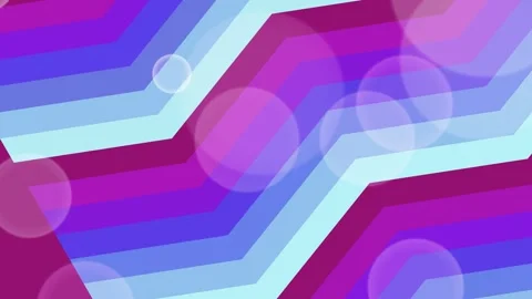 Vibrant Retro Chevron Pattern with Bokeh Bubbles - Abstract Background Stock Footage 331915663