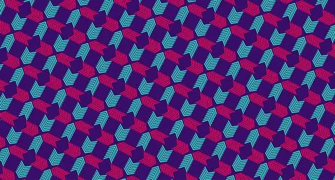Vibrant Retro Chevron Pattern Seamless Geometric Background With Neon Pink .. 스톡 일러스트