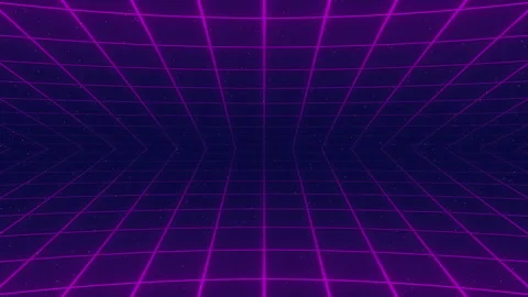 A vibrant retro digital background featuring a purple grid pattern, perfect for 스톡 동영상 316184812