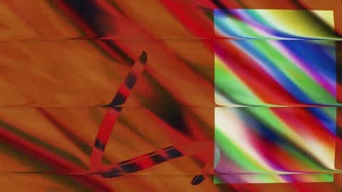 Vibrant Retro Glitch Animation for Dynamic Digital Content Stock Footage 303135049