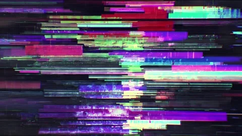 Vibrant retro glitch animation with dynamic colorful pixel distortion Stock Footage 317950513