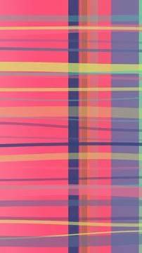 Vibrant retro plaid pattern in pink, blue, and beige with soft horizontal s.. Stock Illustration