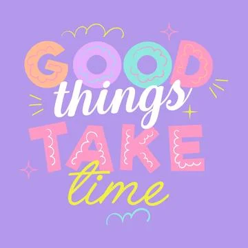 Vibrant retro pop typography poster with colorful script and block fonts on p イラスト素材