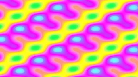 Vibrant Retro Psychedelic Abstract Pattern Background Seamless Loop Stock Footage 336769685