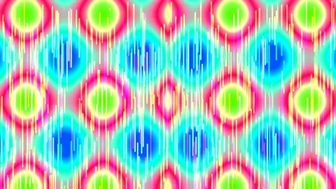 Vibrant retro synthwave background with psychedelic geometric pattern design Stock Footage 336506962
