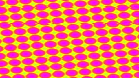 Vibrant retro wave background with seamless neon circle pattern loop Stock Footage 336543804