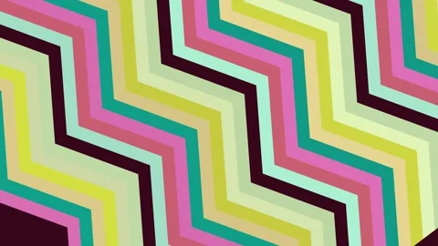 Vibrant Retro Zigzag Chevron Pattern Animation Vídeo Stock 331943716