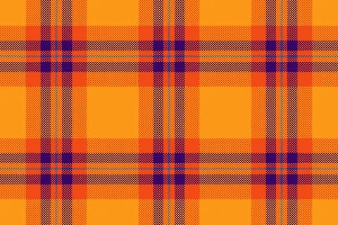Vibrant, retrostyle plaid pattern in orange,red, and purple hues. A versatile 库存插图