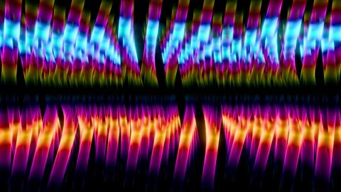 Vibrant rhythm waves pulsing through cosmic colors for mesmerizing displays Stock Footage 292144976