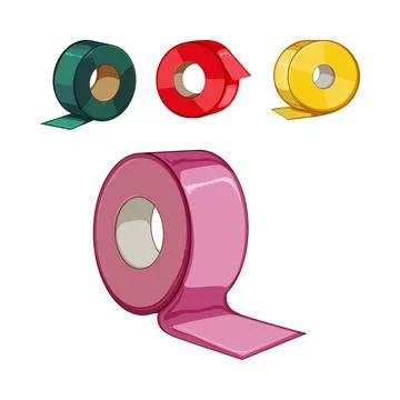 Vibrant rolls of insulating tape for electrical work イラスト素材