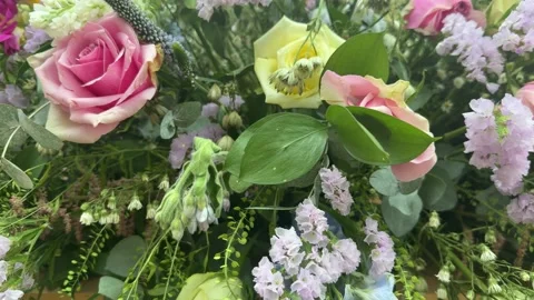 Vibrant romantic botanical event display 4K Stock Footage 330743226