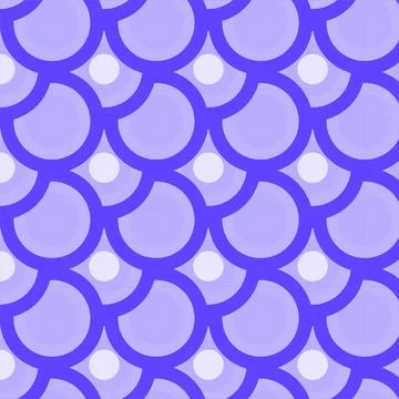 A vibrant, seamless abstract pattern featuring overlapping blue arcs and la.. Stock Illustration
