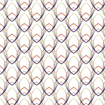 Vibrant seamless abstract pattern with overlapping colorful shapes backgrou.. Stock Illustration
