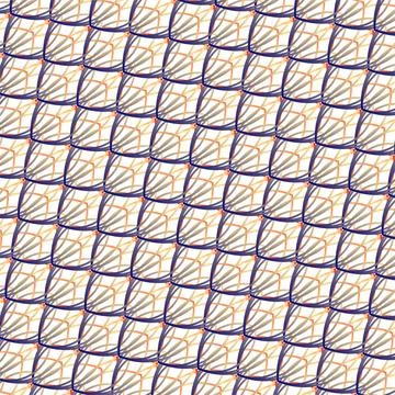 Vibrant seamless abstract pattern with overlapping colorful shapes backgrou.. Stock Illustration
