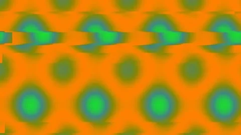 Vibrant seamless abstract retro geometric pattern texture in orange and teal Stock Footage 341058343