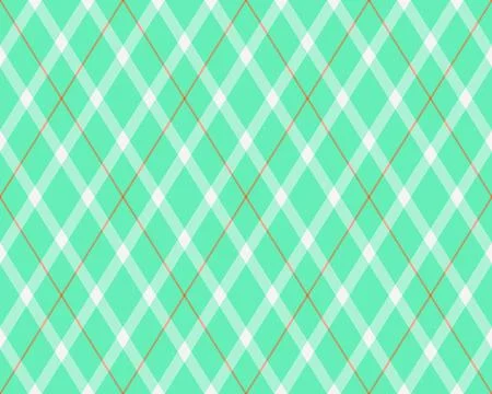 This vibrant seamless argyle pattern features a refreshing mint green palette Illustrazione stock