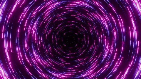 Vibrant seamless loop animation of pink and purple glowing dots forming a Video stock 340991474