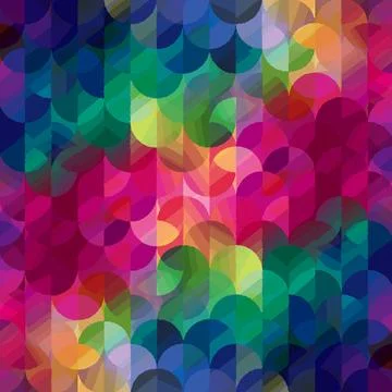A vibrant, seamless pattern of colorful graffiti art layered on a weathered.. Stock Illustration