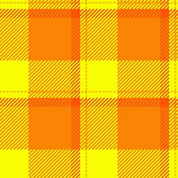 Vibrant, seamless pattern featuring a classic plaid design with bright yellow Stock Illustration