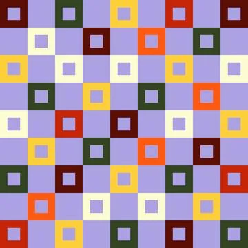 Vibrant seamless pattern featuring colorful squares in check and plaid styles Stock Illustration