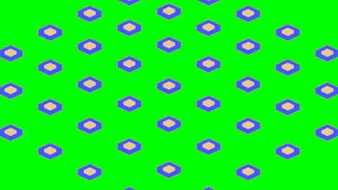 A vibrant seamless pattern featuring repeating geometric hexagonal shapes Stock Footage 341824636