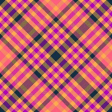 Vibrant, seamless plaid pattern. Bold colors create a dynamic, modern texti.. 스톡 일러스트