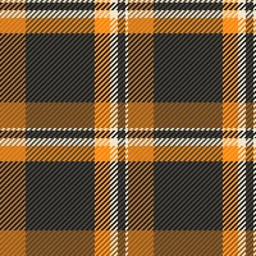 Vibrant seamless plaid pattern combining rich orange, deep charcoal, and su.. Stock Illustration
