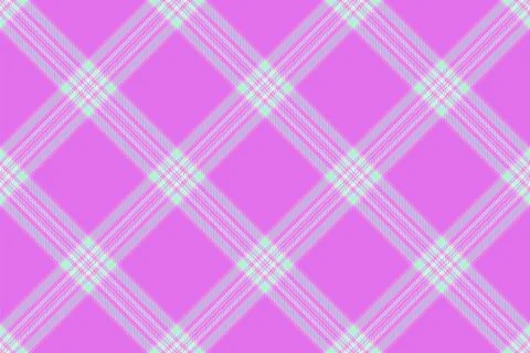 Vibrant, seamless plaid pattern with diamond checks in bright purple and mint Stock Illustration