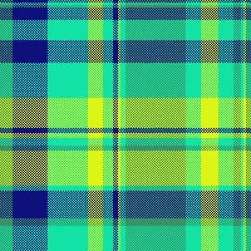 Vibrant seamless plaid pattern featuring geometric checkered lines in brigh.. Stock Illustration