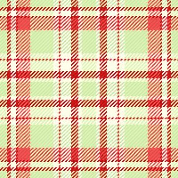 A vibrant seamless plaid pattern featuring festive red and soft green crossha 库存插图