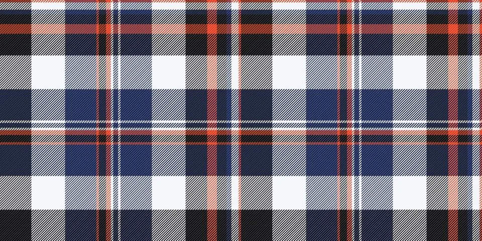 Vibrant seamless plaid pattern in navy, white, and coral. Perfect for textile Stock Illustration