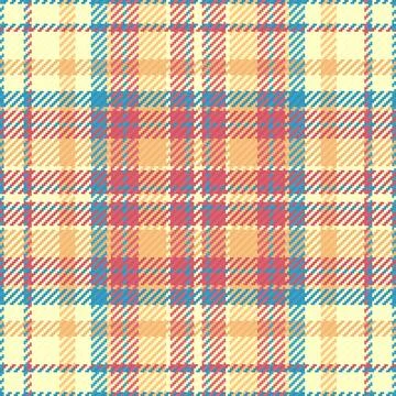 Vibrant seamless plaid pattern in soft pastel hues, featuring a classic check Illustrazione stock