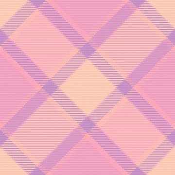 A vibrant seamless plaid pattern in soft pastel pink and purple hues. This st Stock Illustration