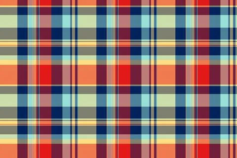 Vibrant, seamless plaid pattern in warm and cool tones.  Perfect for textile  Illustrazione stock