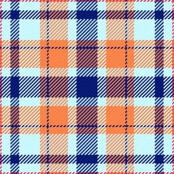This vibrant seamless tartan pattern features a sophisticated grid of blue, o Illustrazione stock
