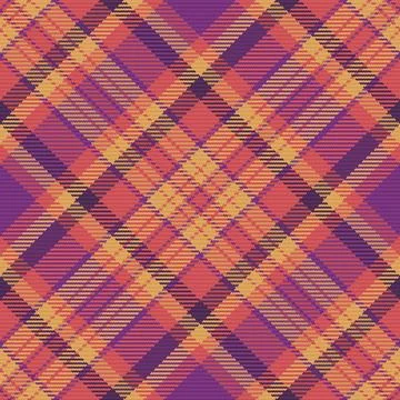 A vibrant seamless tartan pattern featuring a diagonal plaid design in rich s Illustrazione stock