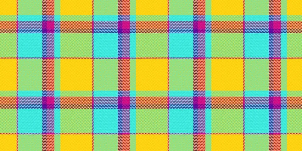 A vibrant, seamless tartan pattern featuring a classic herringbone texture. T Stock Illustration