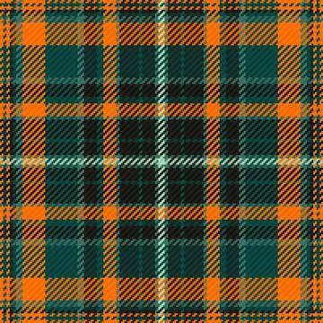 A vibrant seamless tartan plaid pattern featuring bold orange and dark green  Stock Illustration