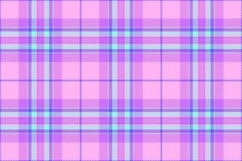 This vibrant seamless tartan plaid pattern features a playful palette of pink Stock Illustration