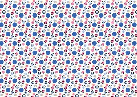 Vibrant seamless vector pattern circles, rings, outlines, digital use Stock Illustration