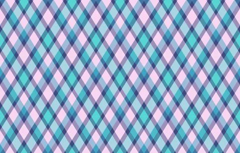 A vibrant, seamless vector pattern featuring a geometric diamond plaid design 스톡 일러스트