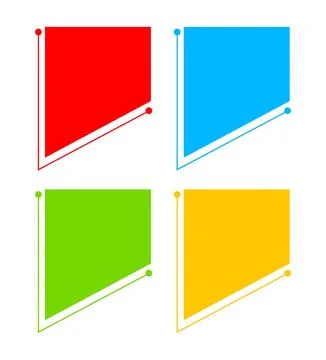 A vibrant set of blank paper stickers offers Stock Illustration