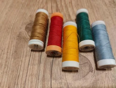 Vibrant Sewing Thread Collection Stock Photos