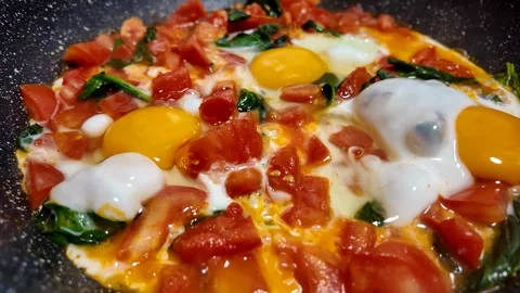 Vibrant Shakshuka in Pan Stock Footage 292162235