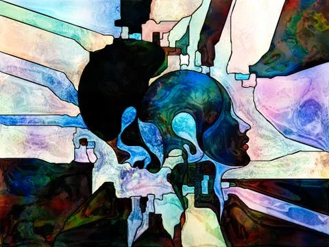 Vibrant Shape Division Stockillustratie