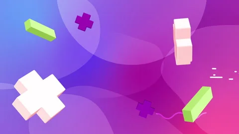 Vibrant Shapes Background Loop Video stock 165815327