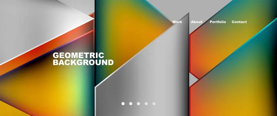 Vibrant shapes on a grey border Rectangle, Triangle pattern on a tech gadget Stock Illustration